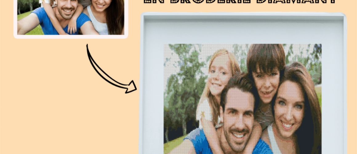 diamond painting personnalisé, broderie diamant personnalisé, photo en broderie diamant